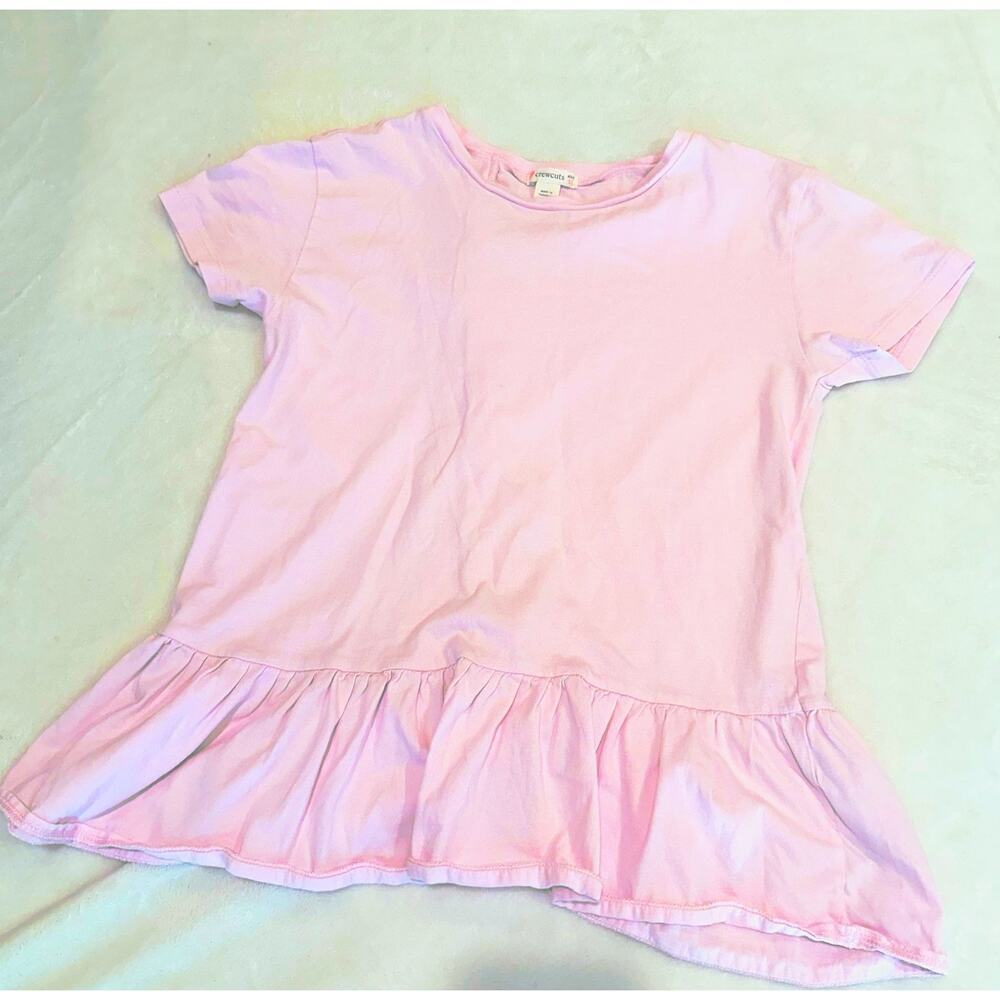 Crewcuts Pink Ruffle Back Tee sz 12 Girl's Pink Short Sleeve T-Shirt